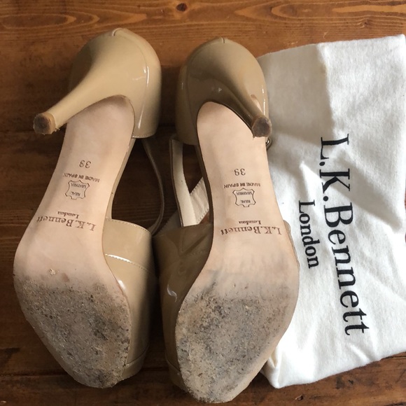 L.K. Bennett Silver Taupe Patent - Picture 8 of 11